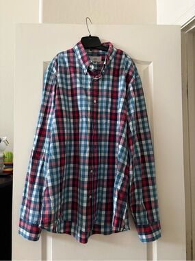 Jack Spade Plaid Button-Down Shirt in Blue & Red